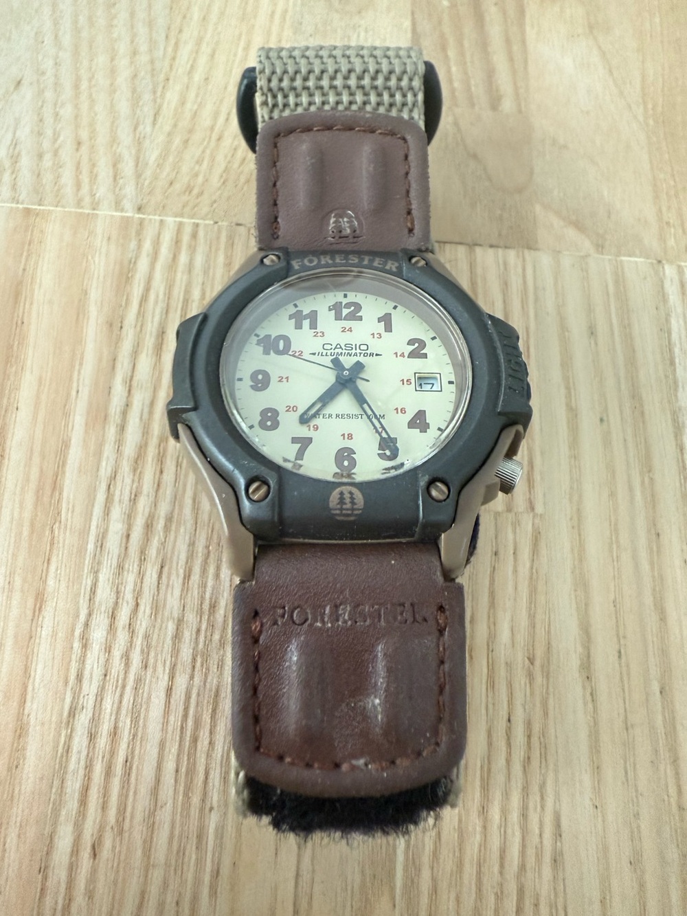 Casio Forester brown and tan outdoor casual watch NEW BATTERY
